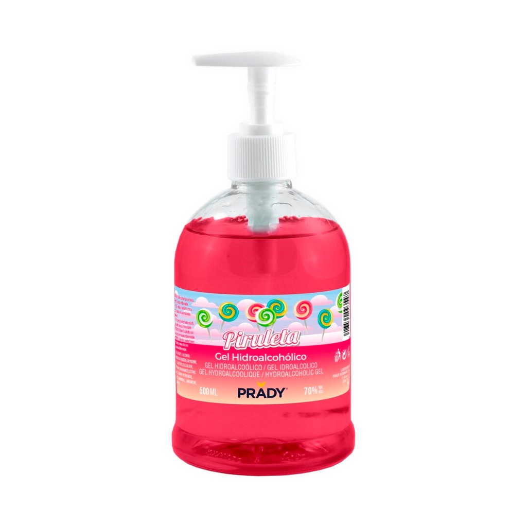 Gel Hidroalcoholico Higienizante 500ml - Aroma de Piruleta - Dosificador