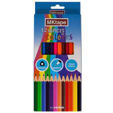 [MKT10550] MKtape Pack de 12 Lapices Triangulares de Colores
