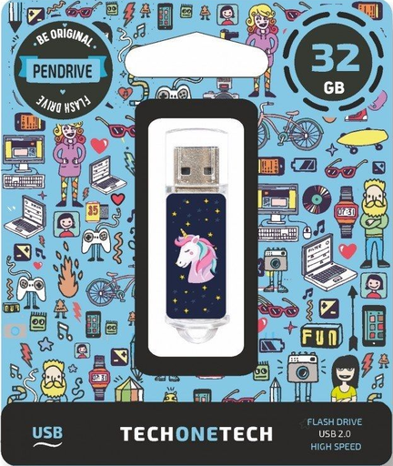 [pen unicornio] Pendrive 32GB Tech One Tech Unicornio Dream USB 2.0