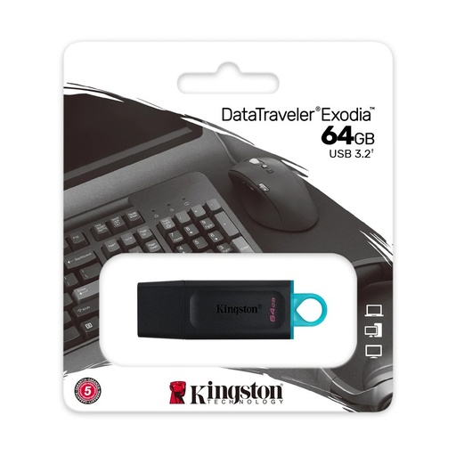 [Pen Exodia] Pendrive 64GB Kingston DataTraveler Exodia USB 3.2