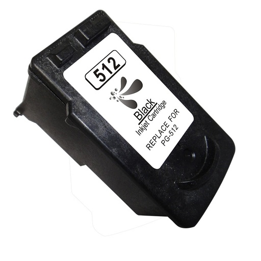 [MT-PG512] Canon PG512/PG510 Negro Cartucho de Tinta Remanufacturado - Muestra Nivel de Tinta - Reemplaza 2969B001/2970B001